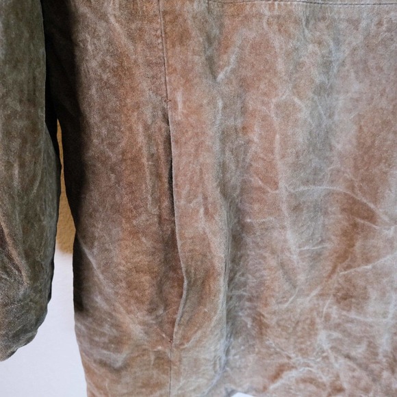 Vintage St Johns Bay Mens Jacket XL Faux Suede Washable Motorcycle 90's Y2K - Picture 3 of 12